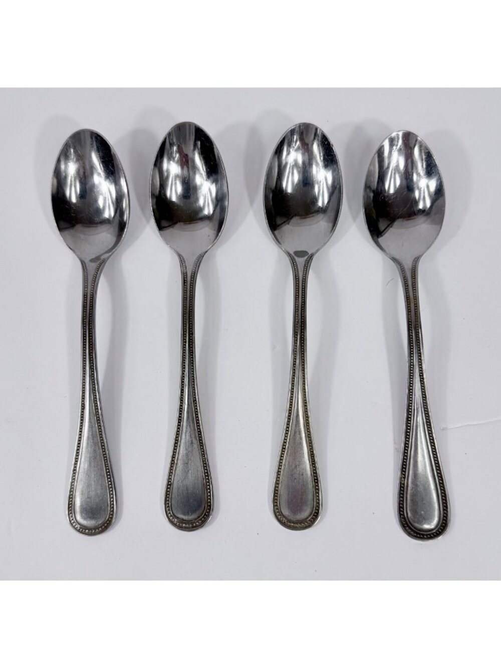 Set Of 4 Nantucket Distributing Christmas Tree Shops Stainless Steel Teaspoons W